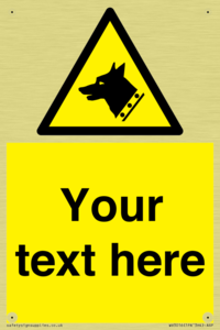 Custom Warning: Guard dog